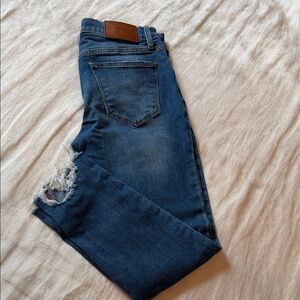 Lucky Brand Blue Distressed Boyfriend Jeans